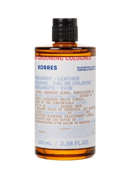 Korres Athenian Grooming Bergamot & Leather Eau de Cologne 100ml