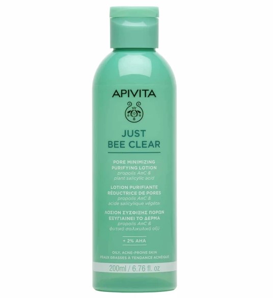 Apivita Just Bee Clear, Λοσιόν Σύσφιξης Πόρων, 200ml