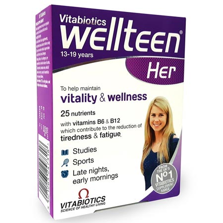 Vitabiotics Wellteen Her Συμπλήρωμα Διατροφής Για Έφηβες & Νέες Γυναίκες 30 Tabs