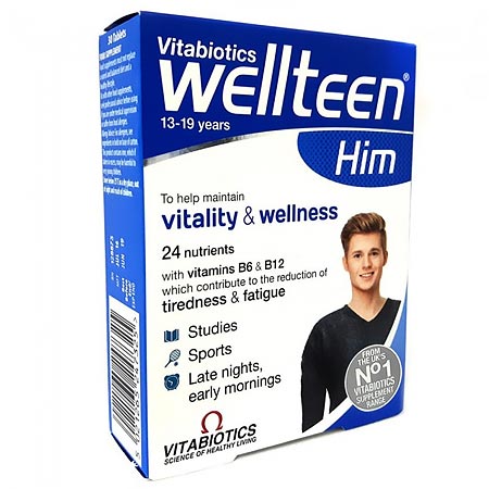 Vitabiotics Wellteen Him Συμπλήρωμα Διατροφής για Εφήβους & Νέους Άντρες 30 Tabs