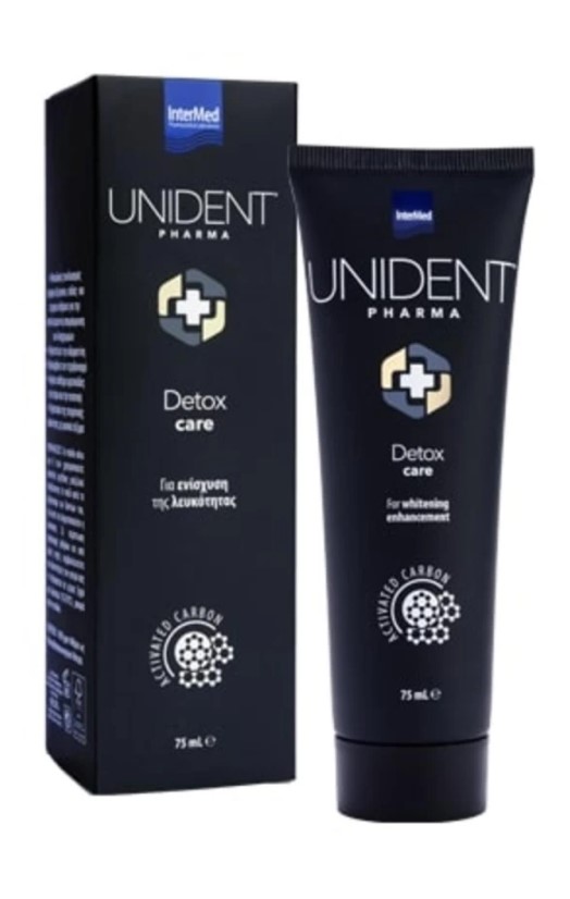 Intermed Unident Pharma Detox Care, Οδοντόκρεμα για Ενίσχυση της Λευκότητας 75ml