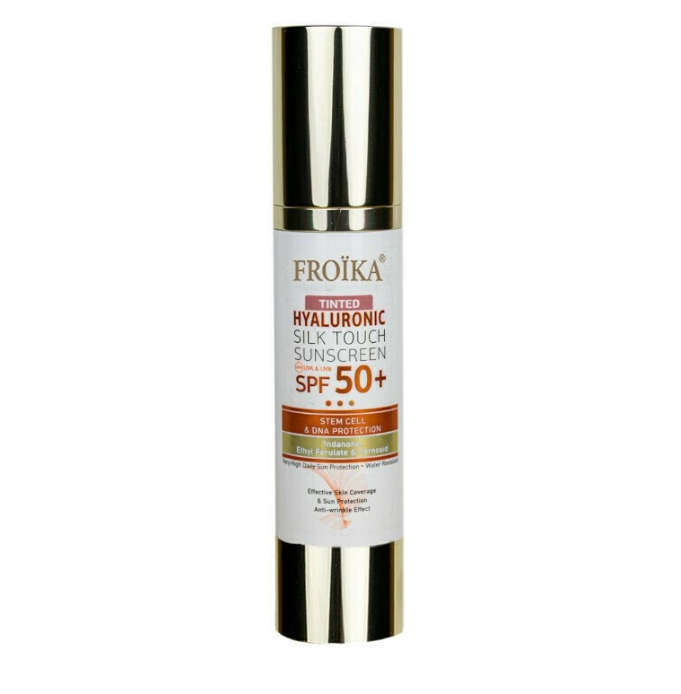 Froika Hyaluronic Silk Touch Sunscreen Tinted Cream SPF50+ Αντηλιακή Κρέμα Προσώπου με Χρώμα 50ml