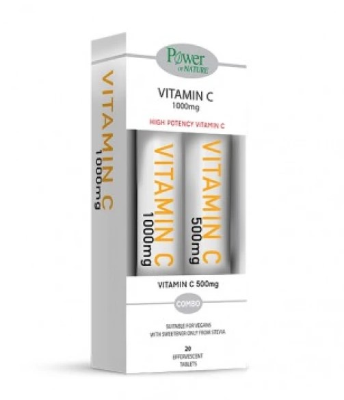 Power Health Promo Vitamin C 1000mg & Vitamin C 500mg 20 Αναβράζοντα Δισκία