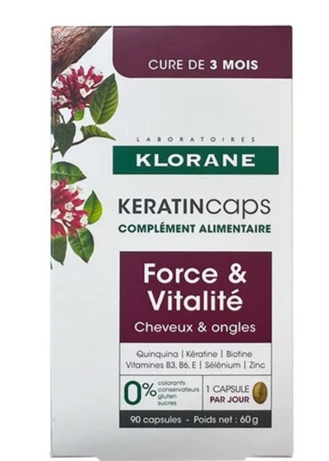 Klorane Keratin Caps Συμπλήρωμα Διατροφής Κατά Της Τριχόπτωσης 90caps.