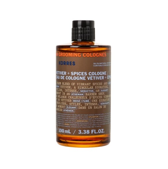 Korres ​Athenian Grooming Vetiver & Spices Eau de Cologne 100ml